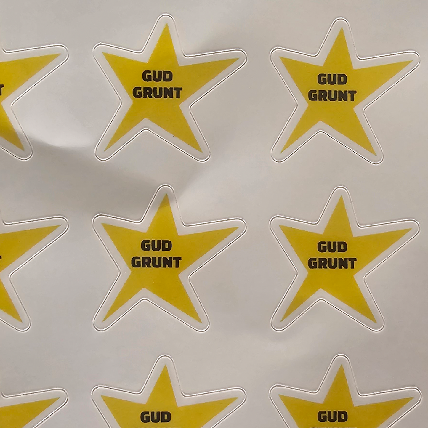 GUD GRUNT STICKER SHEET (6)