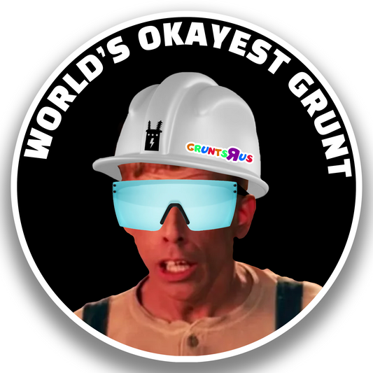 WORLD'S OKAYEST GRUNT STICKER