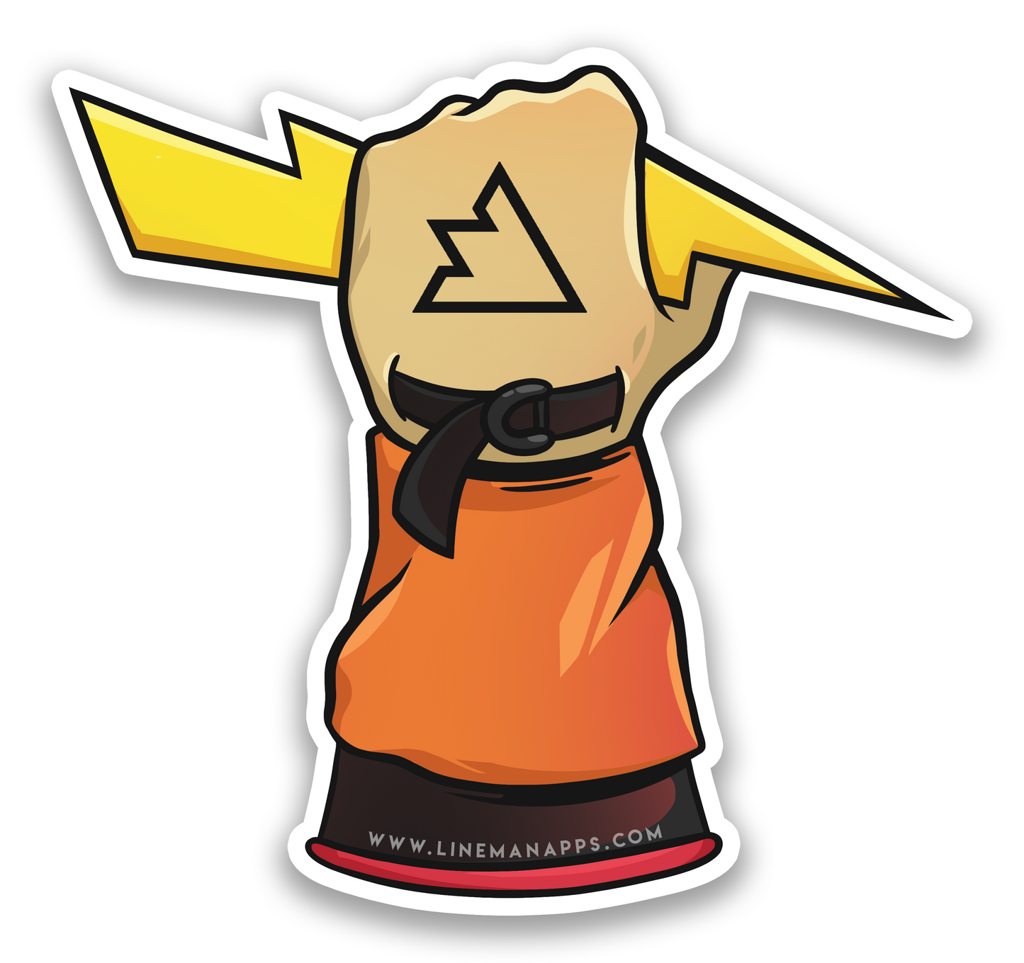 LIGHTNING FISTER STICKER