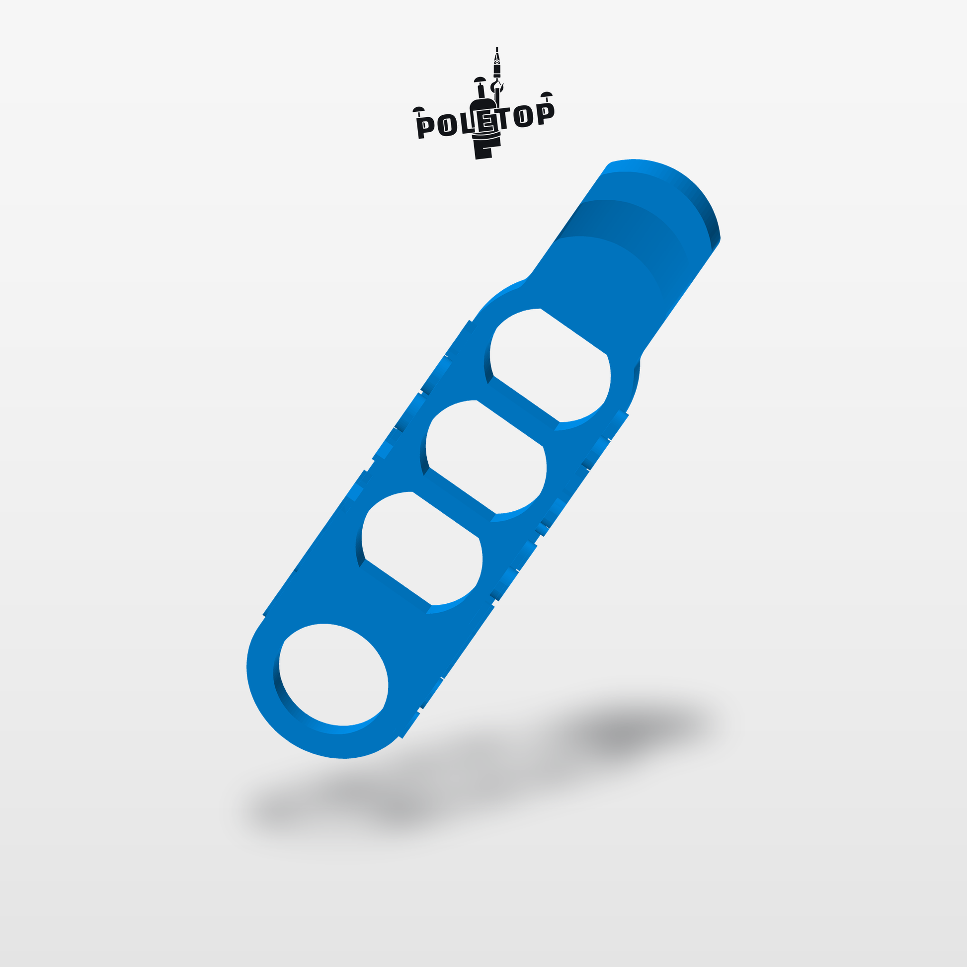 Hook Keeper in blue, production model render
