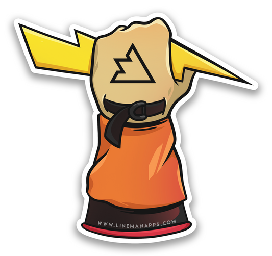 LIGHTNING FISTER STICKER