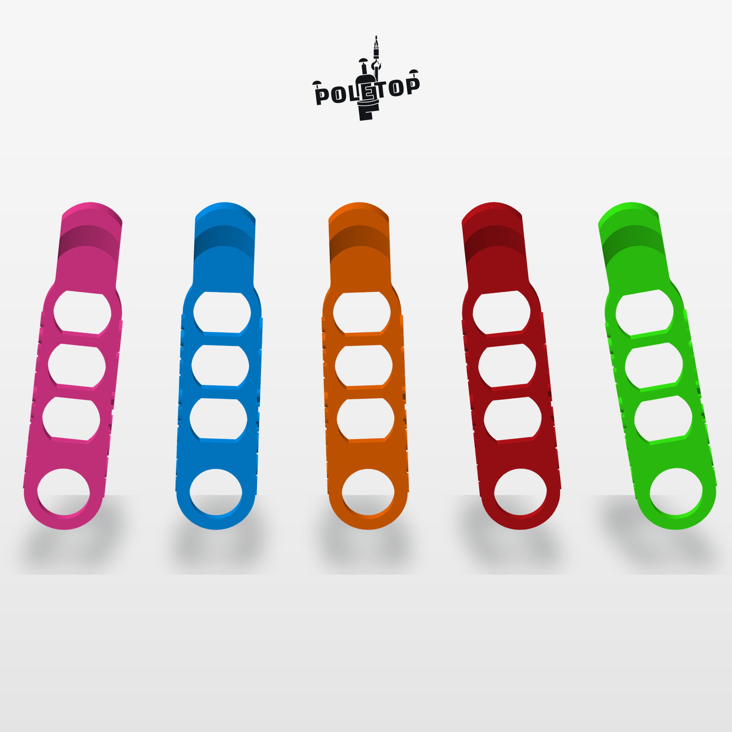 Hook Keeper colors: pink, blue, orange, red, neon green