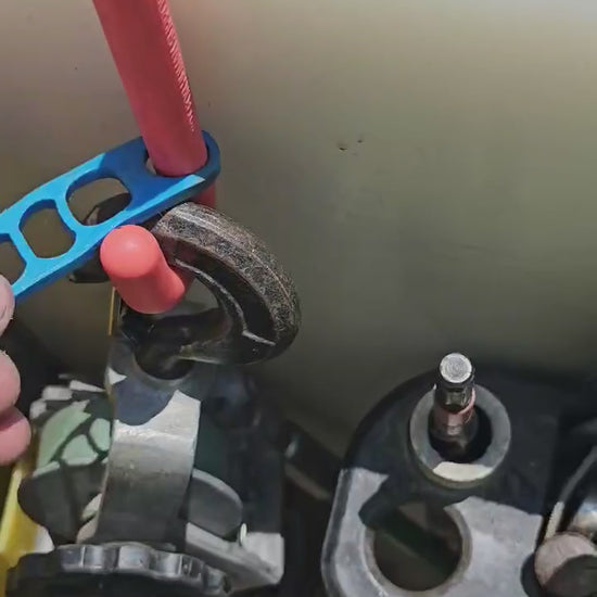 Hook Keepers in action: installing on bucket hooks at the end of the day